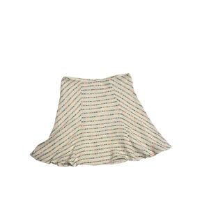 Maeve A-Line Woven Striped Skirt w/ Metallic Accents, Size 10